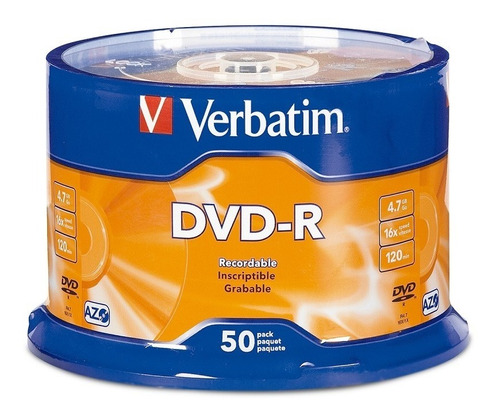 Disco Dvd-r Verbatim 97167 Pintable 4.7gb 16x C/50 Blanco