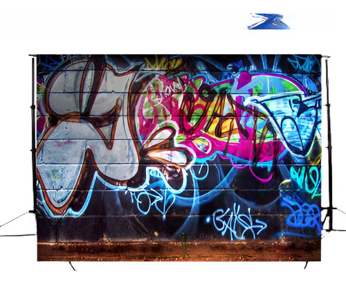 5x3ft Graffiti Pared Moto Vinilo Fotografía Telones De Fondo