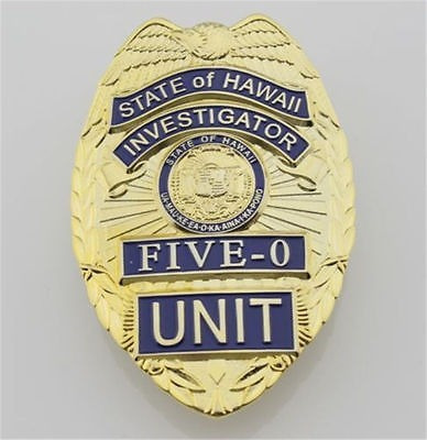 Hawaii Five-0 Divisa Hawaii 5-0 Placa Latón Con Cadena Cintu