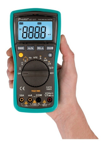 Imagen 5 de 8 de Tester Multimetro Digital Autorango Proskit True Rms Mt-1217