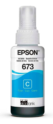 Tinta Original Epson T673 Cian L805 L810 L850 L1800