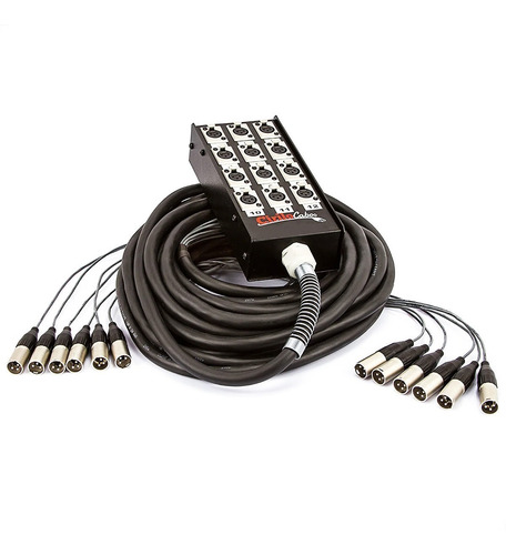 Medusa 12 Vias Montada Conectores Xlr Cirilo - 35 Metros