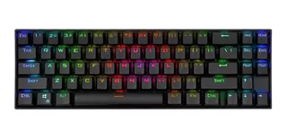 Teclado gamer inalámbrico Redragon Deimos K599-KRS QWERTY Red inglés UK color negro con luz RGB