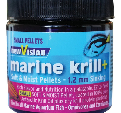 Marine Krill Pellets 5.7oz 1.2mm New Vision Alimento Peces 