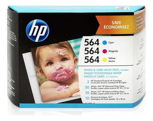 Hp 564 Photo And Card Value Pack-50 Sht/4 X 6 In And 20 Sht/