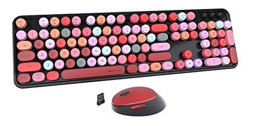 Ubotie Colorful Computer Wireless Keyboard Mouse Gh49r