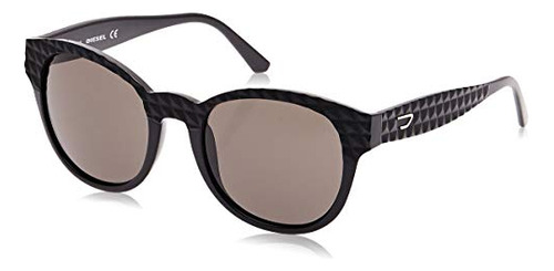 Gafas De Sol Redondas Dn Diesel Mujer, Negro, 54 X59cb