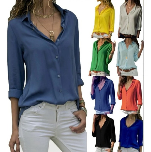 Imagem 1 de 10 de Kit 3 Camisas Feminina Barata Varias Cores Frete Grátis
