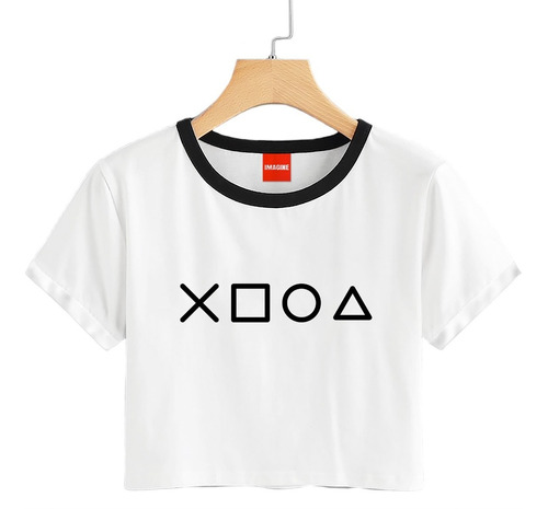 Blusa Corta Imagine Play Gamer Station Playera Crop Top #837