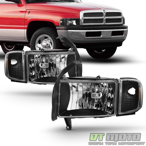 Par Faros Negro Interior Dodge Ram 2500 Slt 2000 5.9l