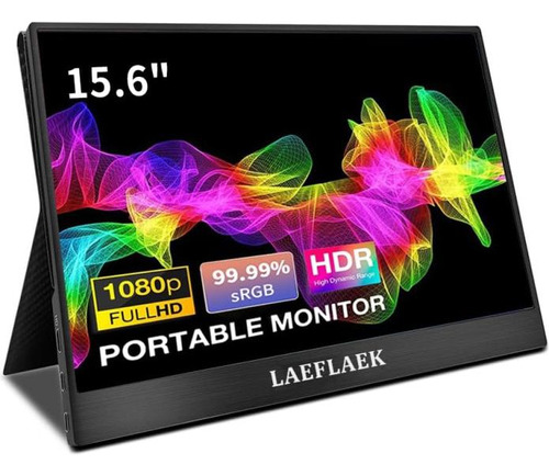 Laeflaek Monitor Portátil, 15.6 1080p Para Computadora Portá