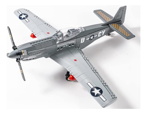 Avion De Caza Usaf Wwii P-51d Mustang, Compatible Lego