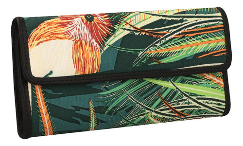 Cartera De Bolsillo Pineda Covalin Diseño Arte Plumaria Color Verdecbosap