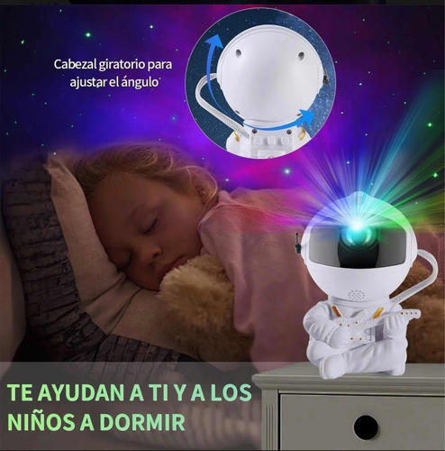 Proyector De Estrellas Con Diseño De Astronauta Negro .