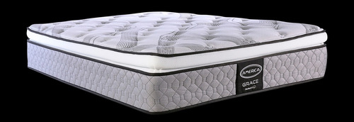 Colchón América Grace Individual 100x190 Cm Con Pillow Color Gris