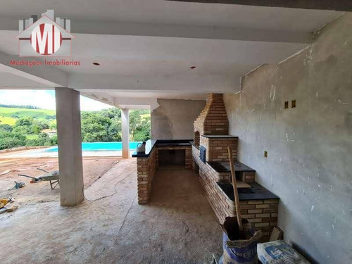 Linda Chácara Com 3 Dormitórios, Piscina, Jardim, Bairro Estruturado, À Venda, 1120 M² Por R$ 490.000 - Rural - Socorro/sp - Ch0914