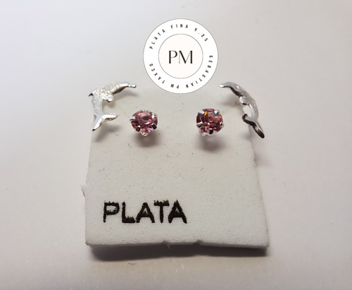 Aretes De Delfin Plata 9.25