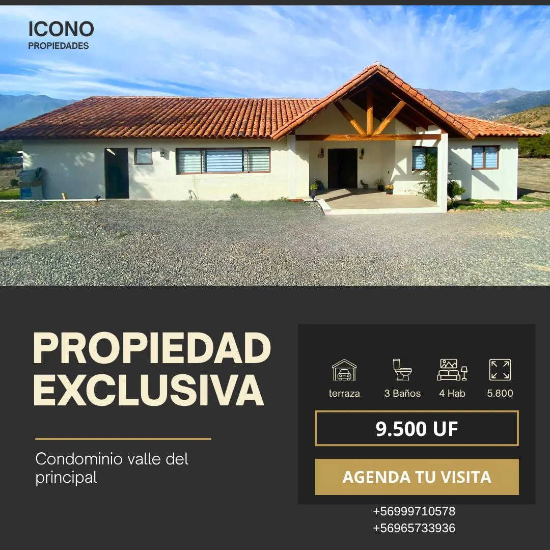 Imagen 1 de 5 de Casa En Pirque Rebajada ¡