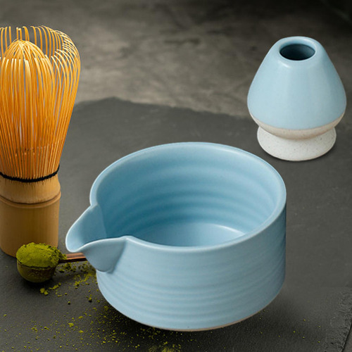 Juego De 2 Cuencos De Té Matcha Tradicional, Con Azul