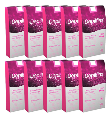 Kit 10 Folhas Design De Sobrancelha Profissional Depilflax