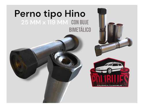 Kit Pernos Suspensión Muelles Hino-isuzu 25mm X 119