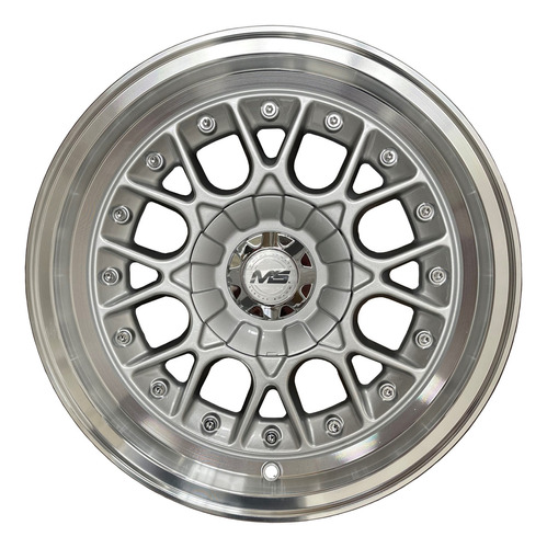 Juego De 4 Rines Progresivos 15x8/9 4-100/114.3 Ms G157 Color Plateado