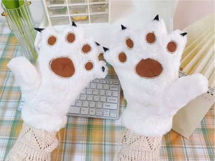 Guantes De Felpa Con Forma De Oso Con Forma De Garra De Gato