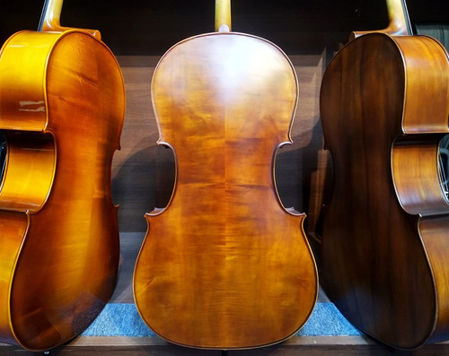 Cello/violoncello 4/4 Todo Sólido Con Funda Y Arco,