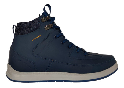 Tenis En Bota Hombre Cuero Ref. Dakar Azul, Café Y Negro