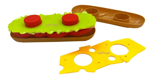 Imagen 9 de 10 de Comidita De Juguete Con Encastre Juego Combo Comida Rapida