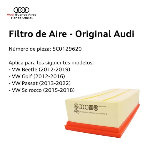 Filtro De Aire Audi 5c0-129-620