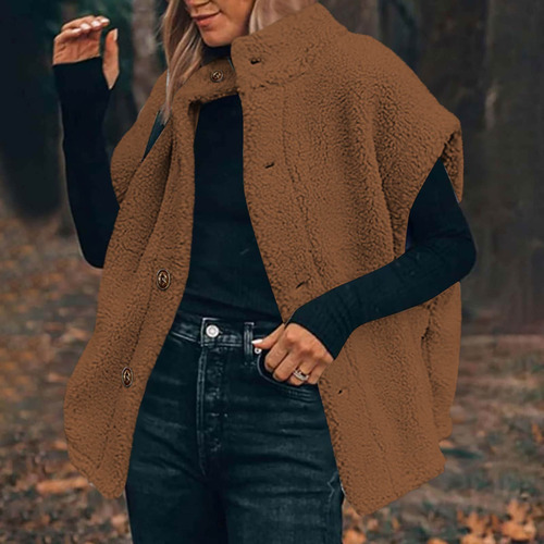 Chaqueta Para Mujer, Abrigos De Moda De Invierno Con Botones