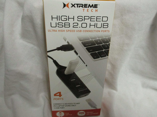 Hub Usb 2.0 Alta Velocidad 4 Puerto Conexion