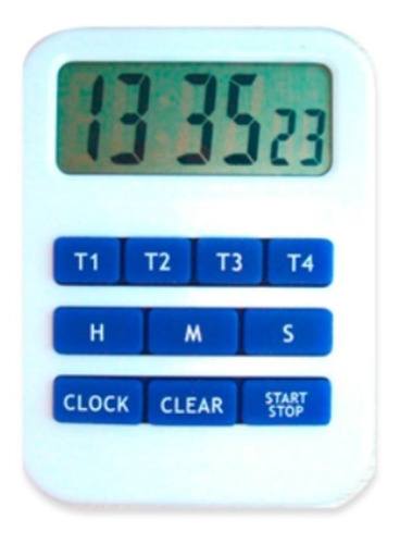 Timer Digital Luft Reloj 4 Temporizadores Soporte + Pilas
