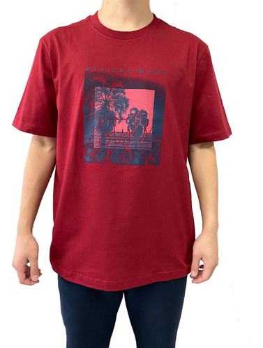 Camiseta Basica Red And Blue Style