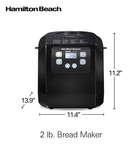 Maquina Para Hacer Pan Hamilton Beach 907 G, 12 Programas