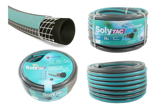 Imagen 3 de 6 de Manguera Riego 3/4 X 50 Mts Anticolapsable Solytac Reforzada