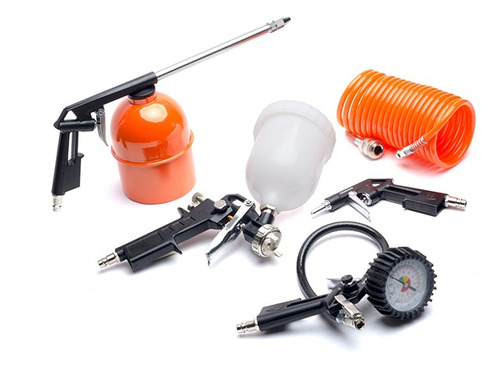Imagen 3 de 10 de Compresor De Aire Daewoo 24 Lts 2 Hp + Kit De 5 Piezas
