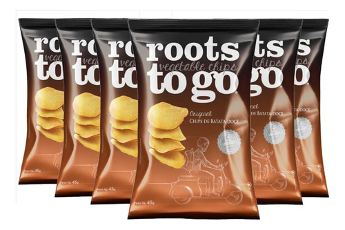 Kit Com 6und Chips De Batata-doce Roots To Go 45g