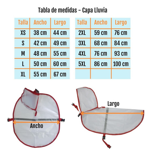 Imagen 2 de 6 de Capa Perro O Gato Lluvia 100% Impermeable Talla S Cómoda
