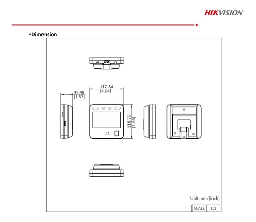 Ds-k1t343mfwx-b, Terminal Biométrico Facial, Control Acceso