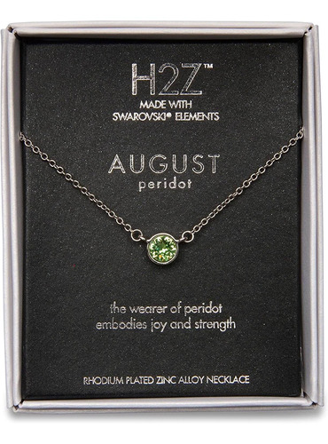 H2z 16223 Collar De Piedra Natal De  Doto De Agosto Con...