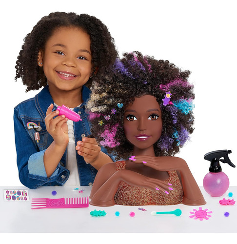 Cabeza Barbie Rainbow Sparkle Deluxe Styling Head