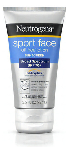 Neutrogena Sport Face Oil Free Lotion Sunscreen Spf 70+