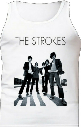 Esqueleto The Strokes Camisilla Rock Metal Bca Urbanoz