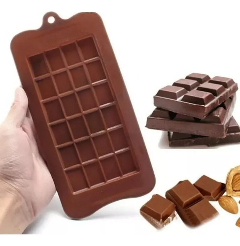 Molde Silicon Para Tableta De Chocolate Grande 24 Cavidades