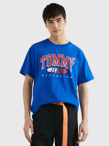 Polera Relaxed Essential Hombre Tommy Jeans Azul