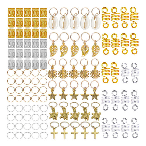 130 Uds Shell Estrella Hoja Joyería Para El Cabello Aros De