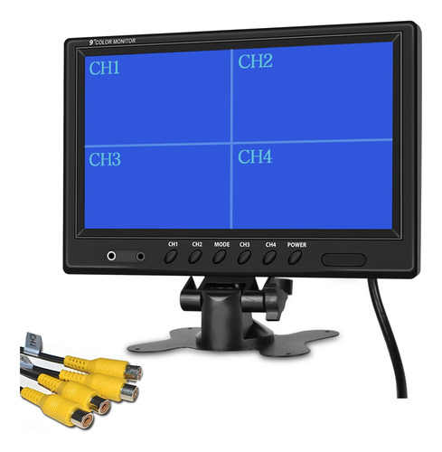 Hikity Solo Monitor De Cmara De Respaldo De 9 Pulgadas, Pan