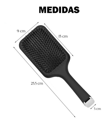 Cepillo Pelo Rectangular Lacio Ondas Peinados Desenredante